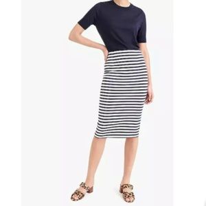 J Crew Knit Pencil Skirt In Stripe